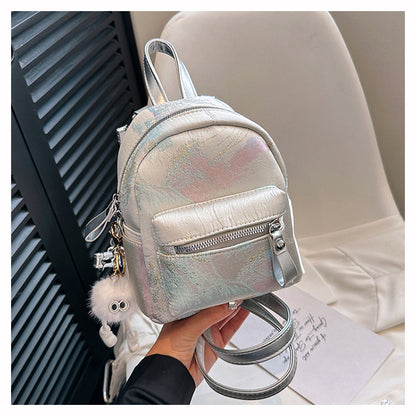 Korean Style Niche Mini Backpack  Summer Girls' Bags Advanced Texture Simple One-Shoulder Crossboby Bag