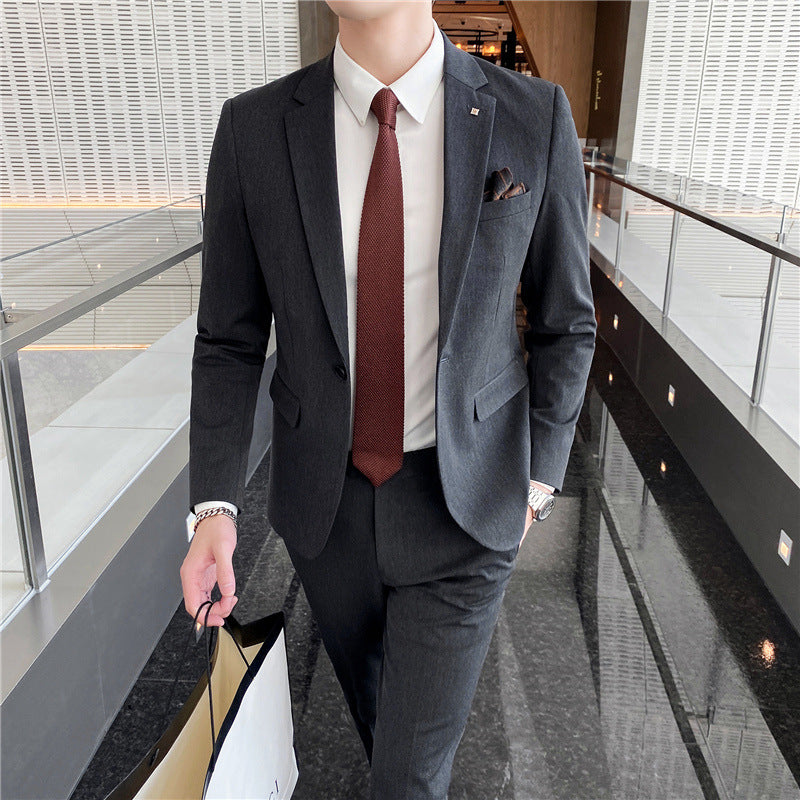 IKEARLAX  Casual Suit Men's Three-Piece Business Suit Handsome Groomsmen Group Groom Dress Office One Piece Dropshipping