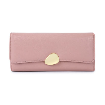 New HOTan and NEWn Lychee Pattern Big Three Fold Wallet All-Matching Ladies Long Clutch Generation Hair