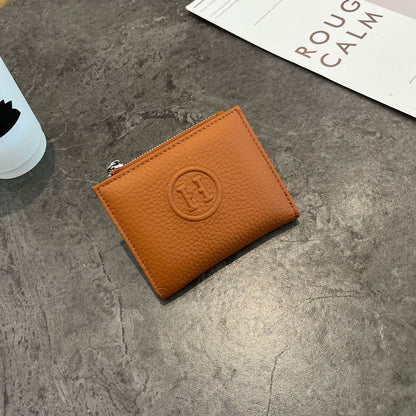 2024 Spring New  Hot Ultra-Light Xutai Bag H Letter Top Layer Leather Litchi Pattern Leather Wallet