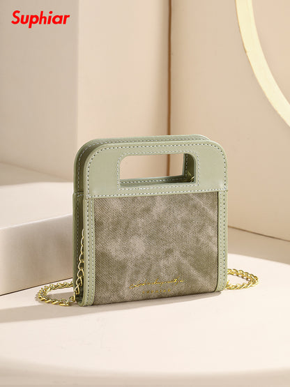 South Korea Same Style with Mall Wallet Women's High-Grade Chain Crossbody Folding Wallet Short Women's Wallet Ins Women