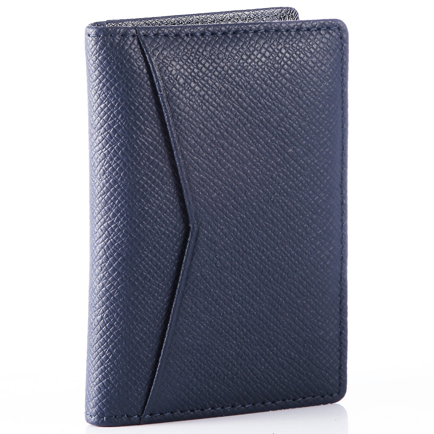 Popular Men's Leather Card Holder  Ultra-Thin Multi-Card-Slot Card Clamp Portable Cow Leather Anti-Theft Swiping Boutique Wallet