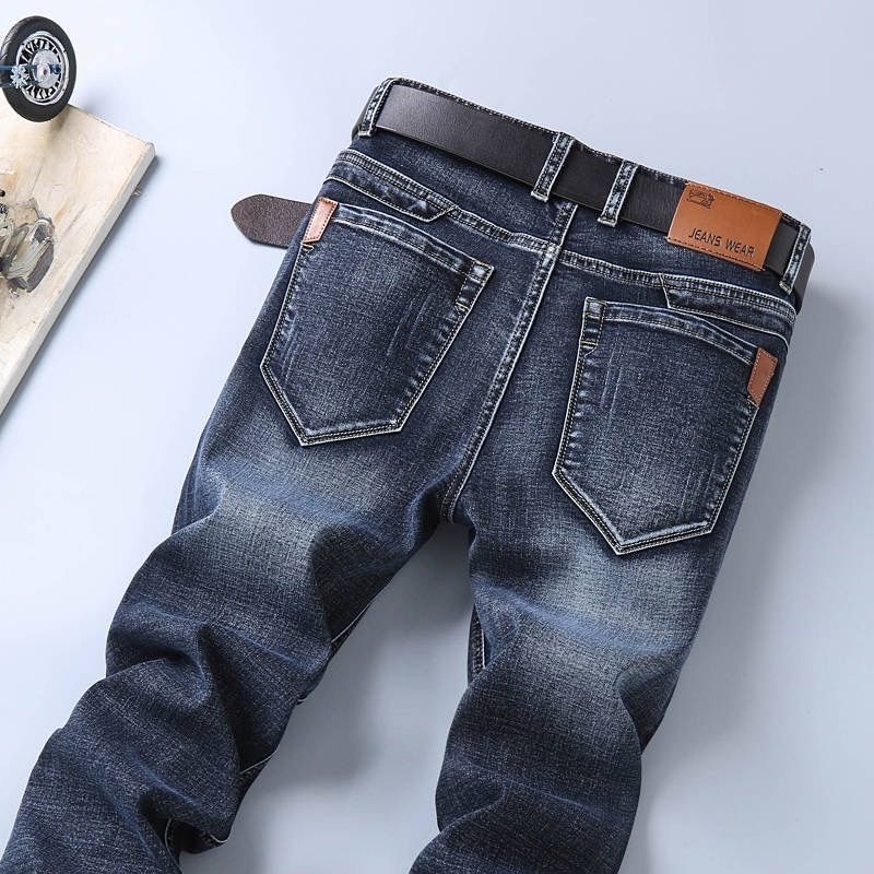 Factory Direct Sales Summer Stretch Men's Jeans Men's Straight Loose Casual plus Size High Waist Men's Pants