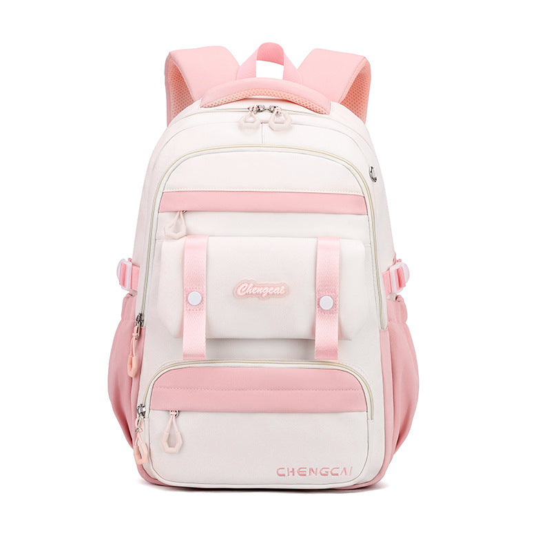 Cross-Border Schoolbag Primary School Student Grade 6 Girls New Middle School Students Tide Brand Large-Capacity Backpack One Piece Dropshipping