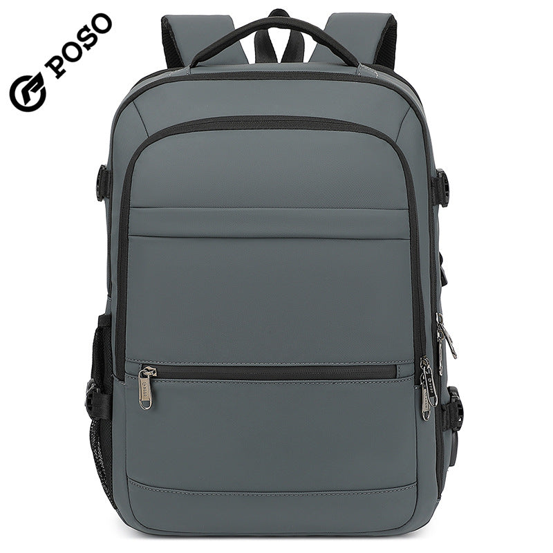 Fashion Brand Large Capacity Men's Travel Backpack Scalable Capacity Travel Carry-on Luggage Dry Wet Separation Multi-Purpose Package