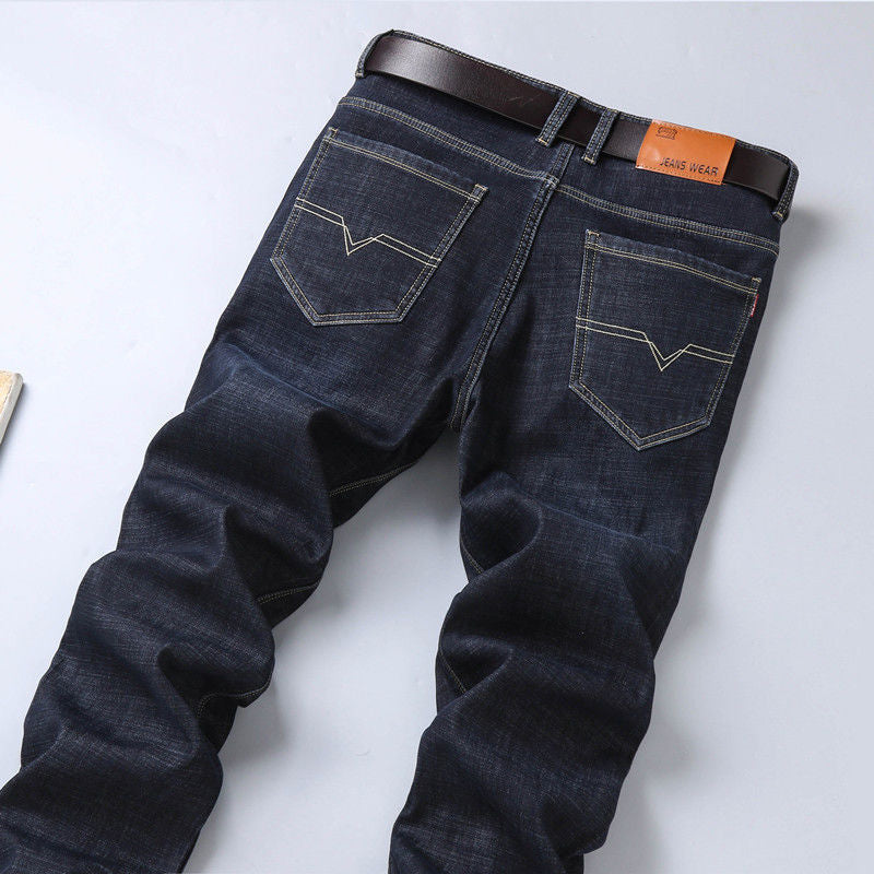 Factory Direct Sales Summer Stretch Men's Jeans Men's Straight Loose Casual plus Size High Waist Men's Pants