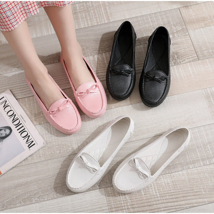 ikearlax Cross-Border New Arrival Korean Style Gommino Women's Flat White Shoes Mother Shoes Low-Cut Leisure Pumps Nurse Shoes Maternity Shoes