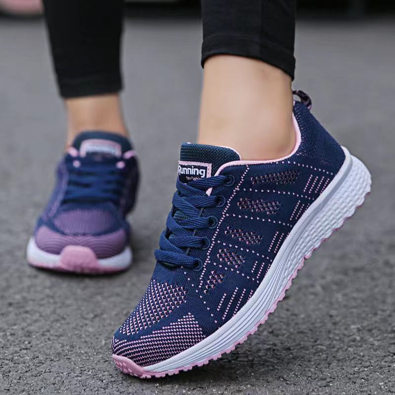 ikearlax Cross-Border New Arrival Sneaker Women's Light Bottom Breathable Student Running Shoes Fly Woven Mesh Casual Men's Sneakers Sneaker