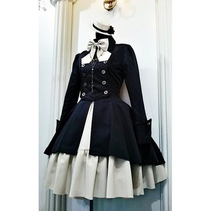 ikearlax Wish Hot Medieval Renaissance Vintage Bow Long Sleeve Ruffled Cosplay Dress Mi1624