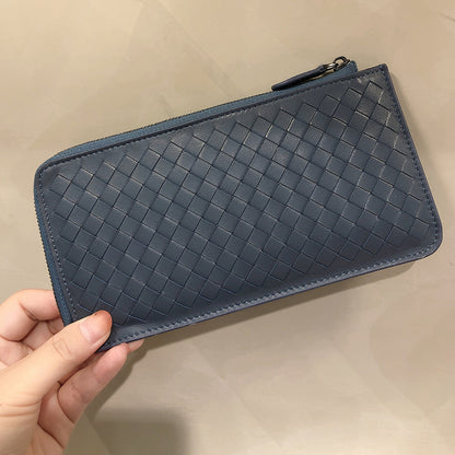 New Leather Wallet TikTok Same Coin Purse Wallet Lamb Leather Card Holder Certificate Card Holder Ladies Card Holder Long