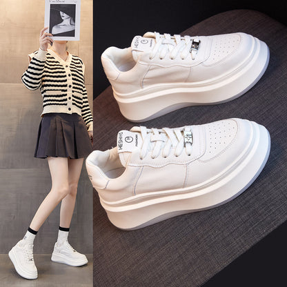 ikearlax Autumn New Platform Shoes Sports Casual Versatile Women's Shoes Shoes White Shoes