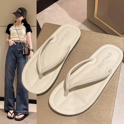 Flip-Flops Women's Summer Outdoor Fashion  New High-Grade Flat Flip-Flops Sandals Beach Shoes