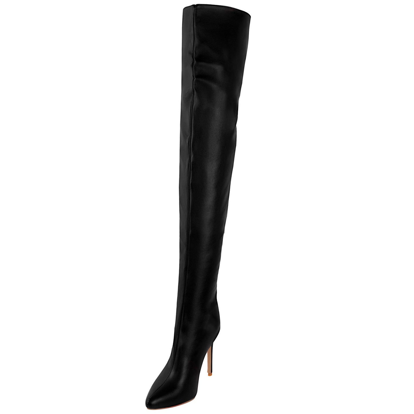 Autumn and Winter New Ladies High Boots Sexy Style Pointed Toe Back Zipper High Stiletto Solid Color over the Knee Boots