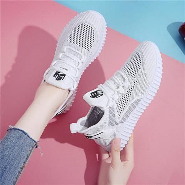 ikearlax Spring and Autumn Flying Woven Breathable Mesh Sneaker Women's Fashionable All-Match Casual Shoes Soft Bottom Non-Slip Old Beijing Cloth Shoes