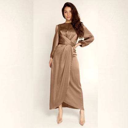 ikearlax Soft Waist Dress, HOTan and NEWn Dubai Satin Dress Gh0068