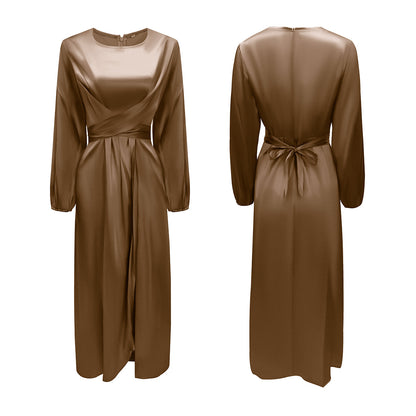 ikearlax Soft Waist Dress, HOTan and NEWn Dubai Satin Dress Gh0068