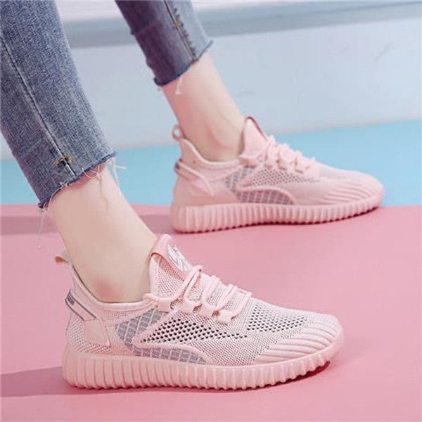 ikearlax Spring and Autumn Flying Woven Breathable Mesh Sneaker Women's Fashionable All-Match Casual Shoes Soft Bottom Non-Slip Old Beijing Cloth Shoes