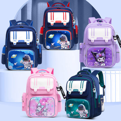 New Astronaut Primary School Student Schoolbag Boys and Girls Grade One Two Three to Six Spine Protection Burden Reduction Children Backpack