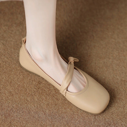 ikearlax Spring and Summer New  Style Soft Bottom Gommino Mary Jane Shoes Wanwan Style Shoes Gentle Shallow Mouth Flat Pumps Women