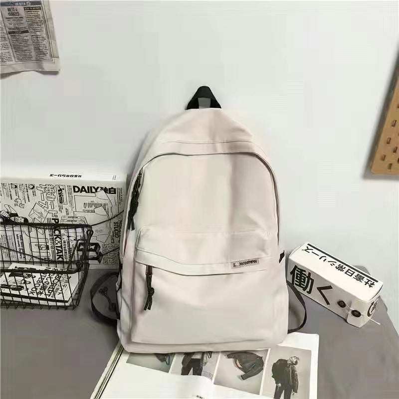 Backpack Men's Simplicity Large Capacity Travel Backpack Female Casual Japanese Junior High School Student High School and College Student Schoolbag Male