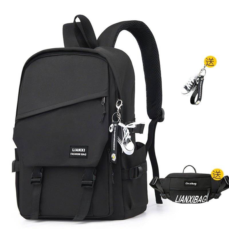 Schoolbag Male College Student Daily Travel Backpack Men's Backpack Female Korean Simple Versatile Travel Computer Bag Female