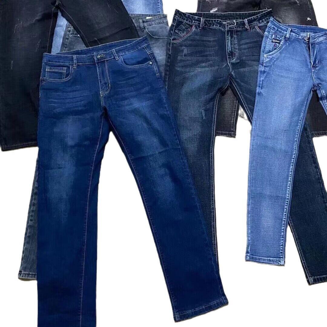 Men's Jeans  Hot Trade Export Denim Trousers Factory Stock Direct Sales Straight Loose Men's Jeans