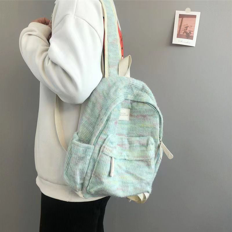 Gradient Color Schoolbag Female Ins Japanese Fresh Good-looking Junior and Senior High School Students All-Match Backpack College Students' Backpack