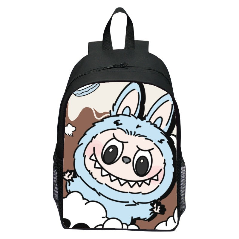 Printed Rabbit Labubu Schoolbag Elementary School Student Cartoon Cute Backpack 123 Grade Doll Boys and Girls