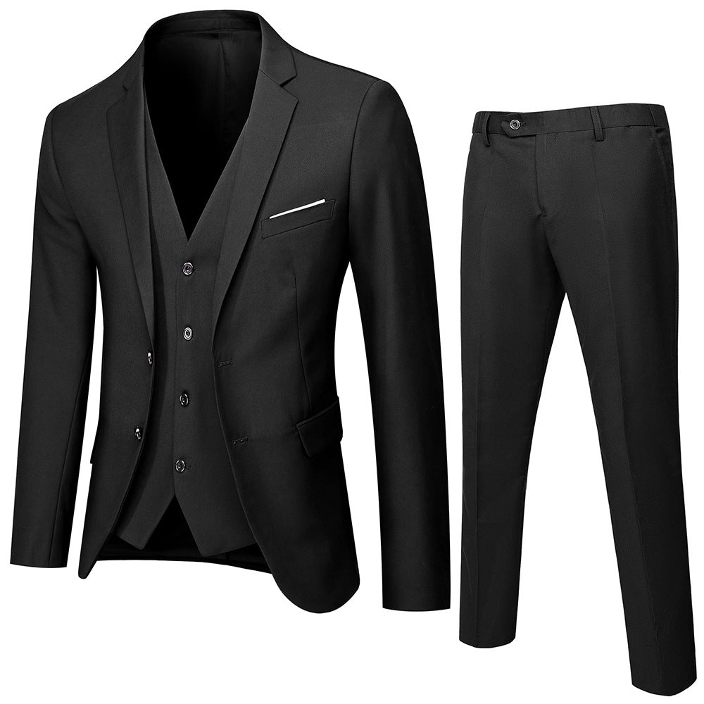 IKEARLAX  Men's Spring and Autumn Men's Suit Suit Korean Slim Fit Suit Men's Business Suit Suit Wedding Dress Best Man Clothing