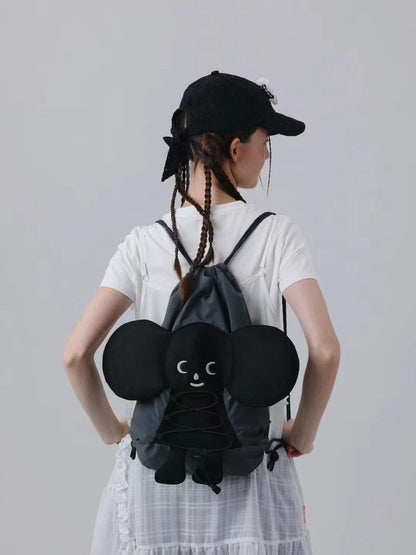 Durable Idle Style Backpack  New Childlike Cute Large Capacity Cartoon Class Commuting Travel Bag