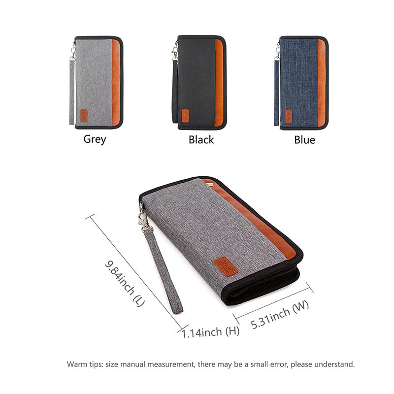 New Arrival Multi-Functional RFID Passport Holder Ticket Clip Portable Travel Waterproof Document Storage Wallet Card Holder