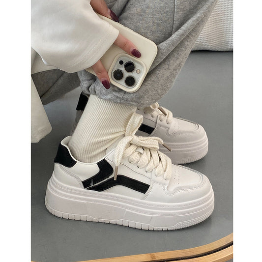 ikearlax Queen Style Platform White Shoes Women's  New Autumn Winter Retro Korean Fashion Cool Sneakers Student Sports Shoes