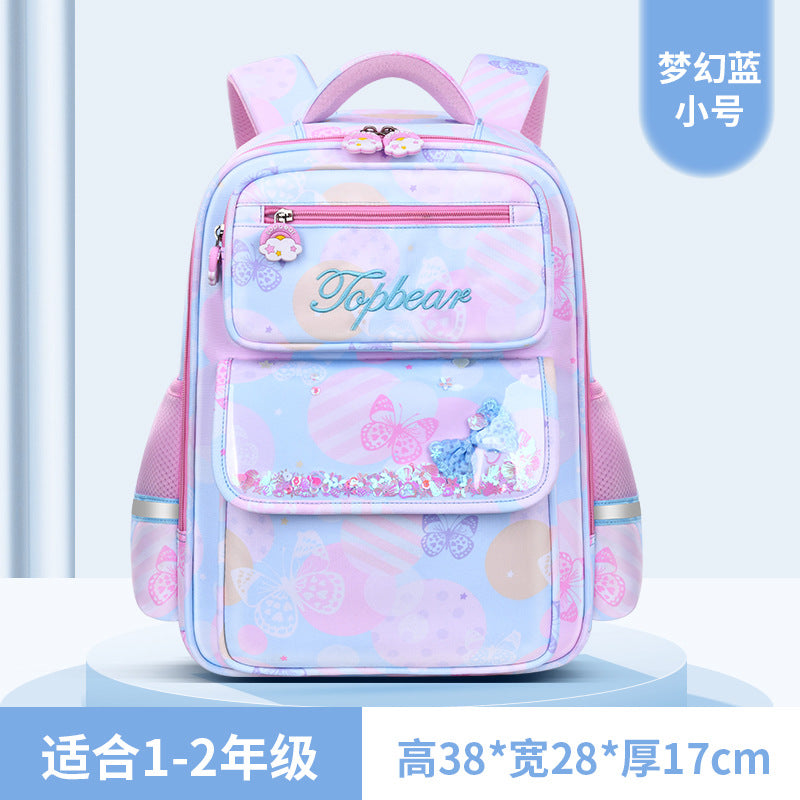 New  Primary School Schoolbag Girls' Large Capacity Cute Cartoon Children's Schoolbag Spine Protection Backpack