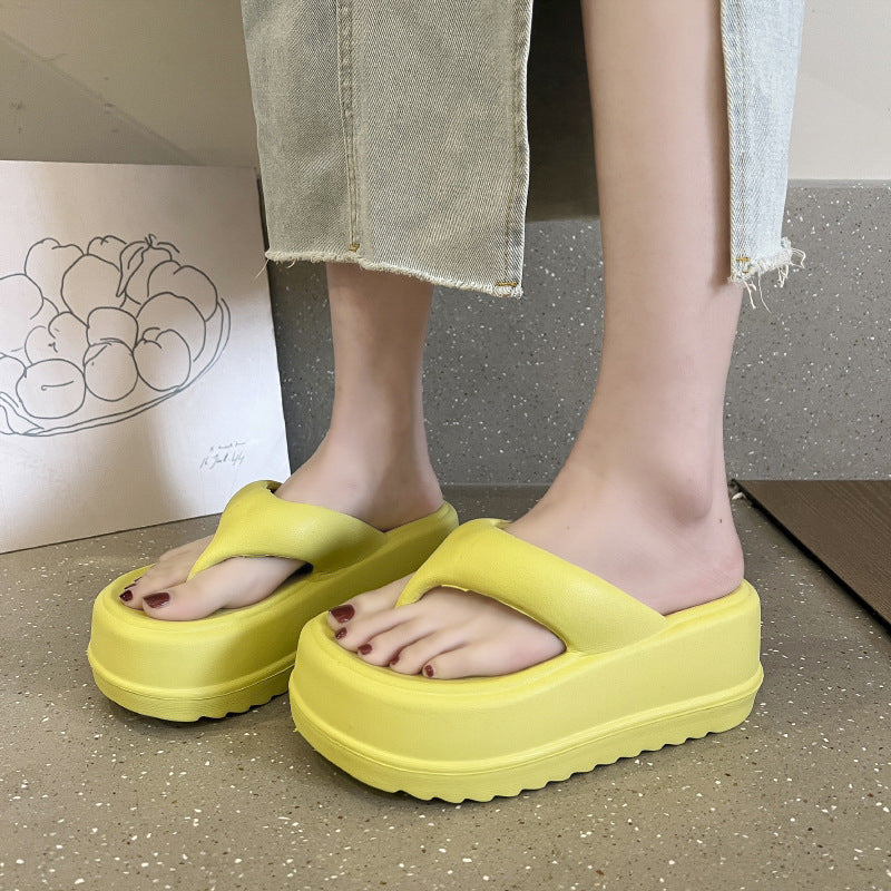 Cross-Border Summer Slippers Women's Outer Wear Eva Thick-Soled Flip-Flops Non-Slip Flip-Flops Stylish Beach Sandals