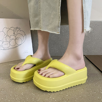 Cross-Border Summer Slippers Women's Outer Wear Eva Thick-Soled Flip-Flops Non-Slip Flip-Flops Stylish Beach Sandals