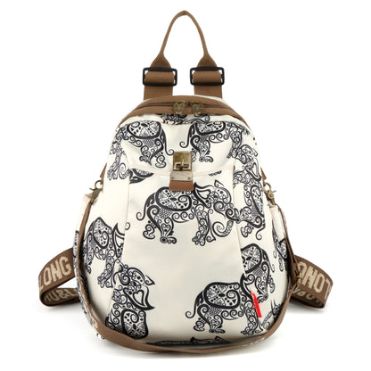 Cross-Border New Arrival Ethnic Style Backpack Women's Shoulder Crossbody Casual Travel Retro Simple Three-Purpose Bag