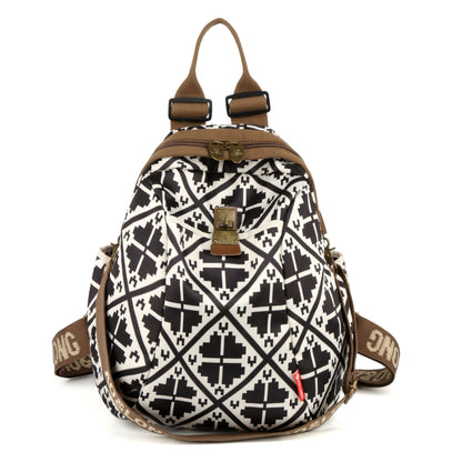 Cross-Border New Arrival Ethnic Style Backpack Women's Shoulder Crossbody Casual Travel Retro Simple Three-Purpose Bag