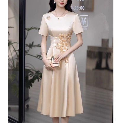 IKERRLAX T's 1 Champagne Mother's Wear  Spring New Mother-in-Law Wedding Suit Usually Wear Western Style