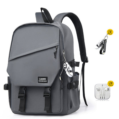 Schoolbag Male College Student Daily Travel Backpack Men's Backpack Female Korean Simple Versatile Travel Computer Bag Female