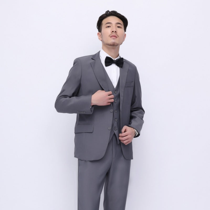 IKEARLAX  Suit Suit Men's Suit Men's Three-Piece Suit Suit Work Clothes Business Wear Jacket Wedding, Marriage Formal Dress Groomsman Suit