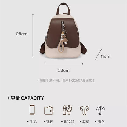 Backpack Bags Women's  New Light Luxury Versatile Contrast Color Women's Bag Fashion College Students Bag Commuter Travel Backpack