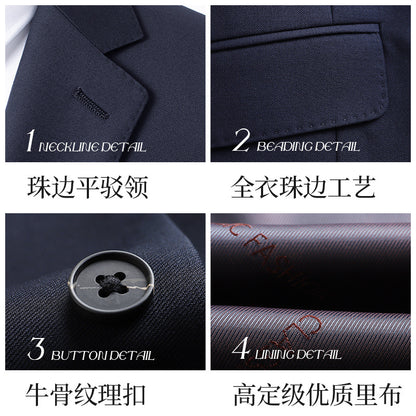 IKEARLAX  [High-Count Australian Wool] Suit Suit Men's Business Suit Vest Business Clothing Groom Wedding Suit