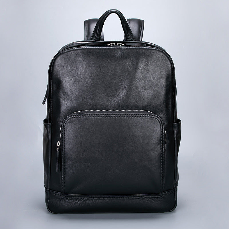 New First Layer Cowhide Men's Backpack Leather Backpack Men Travel Large Capacity Computer Bag Factory Wholesale in Stock