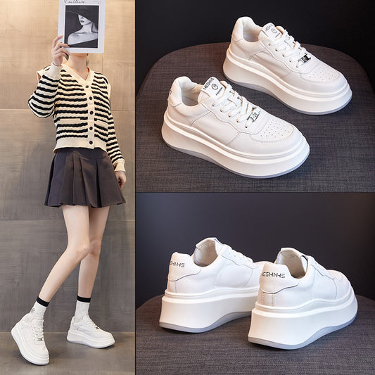 ikearlax Autumn New Platform Shoes Sports Casual Versatile Women's Shoes Shoes White Shoes