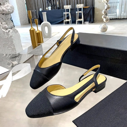 Women Slingbacks Sandal Designers Ballet Flats Shoes Ballerinas Sandals Espadrilles Chunky High Heels Slipper Pumps Loafers Ladies Party Wedding Dress Shoes