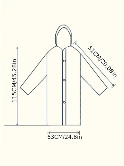 Raincoat For Women, Long Sleeve, Hooded, Lightweight, Breathable, And Windproof, Perfect For Outdoor Activities And Travel