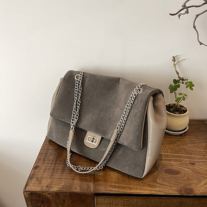 Chic Matte Faux Leather Shoulder Bag for Women - Versatile & Stylish, Perfect for Work, Business, Commuting, and School - Available in Coffee, Dark Brown, Grey, Red, Black