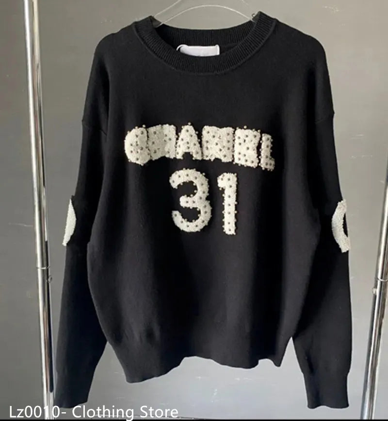 Advanced version Women's Sweaters France trendy Clothing C letter Graphic 31 Embroidery Fashion Round neck Coach channel hoodie Luxury brands Sweater tops tees