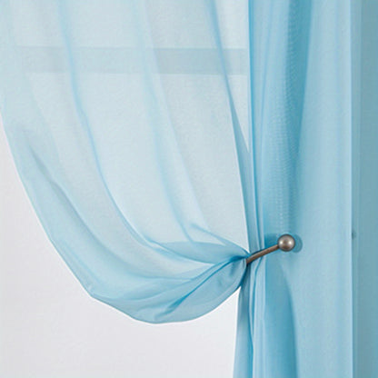 2 Panels of Soft White Chiffon Sheer Curtains for Bedroom, Living Room & Balcony - Elegant Home Decor