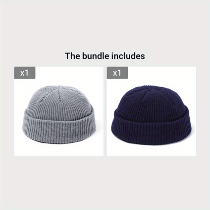 1pc Stylish Unisex Skullies Beanie - Cozy Warm Plain Colors for Autumn Winter - Perfect One-Size-Fits-All Gift Choice